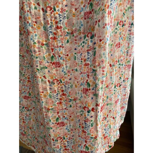 Shoshanna M Ditsty Floral Ruffle Sleeve Silk Top Blouse Cottage Peasant Top Tank - Picture 5 of 10